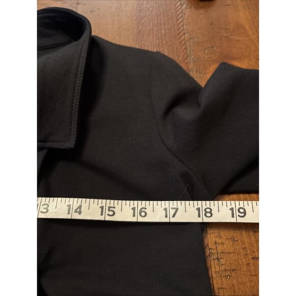 J Jill Long Black Snapfront Cardigan Size XS - Picture 5 of 6